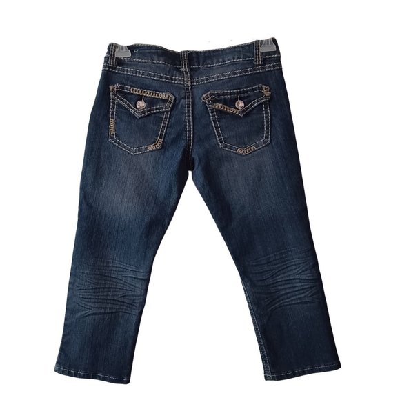 Girl's Prestige Edge Blue Cropped Jeans- Size 9/10 - Picture 2 of 3